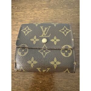 Louis Vuitton Women's Brown Leather Wallet with Monogram Design